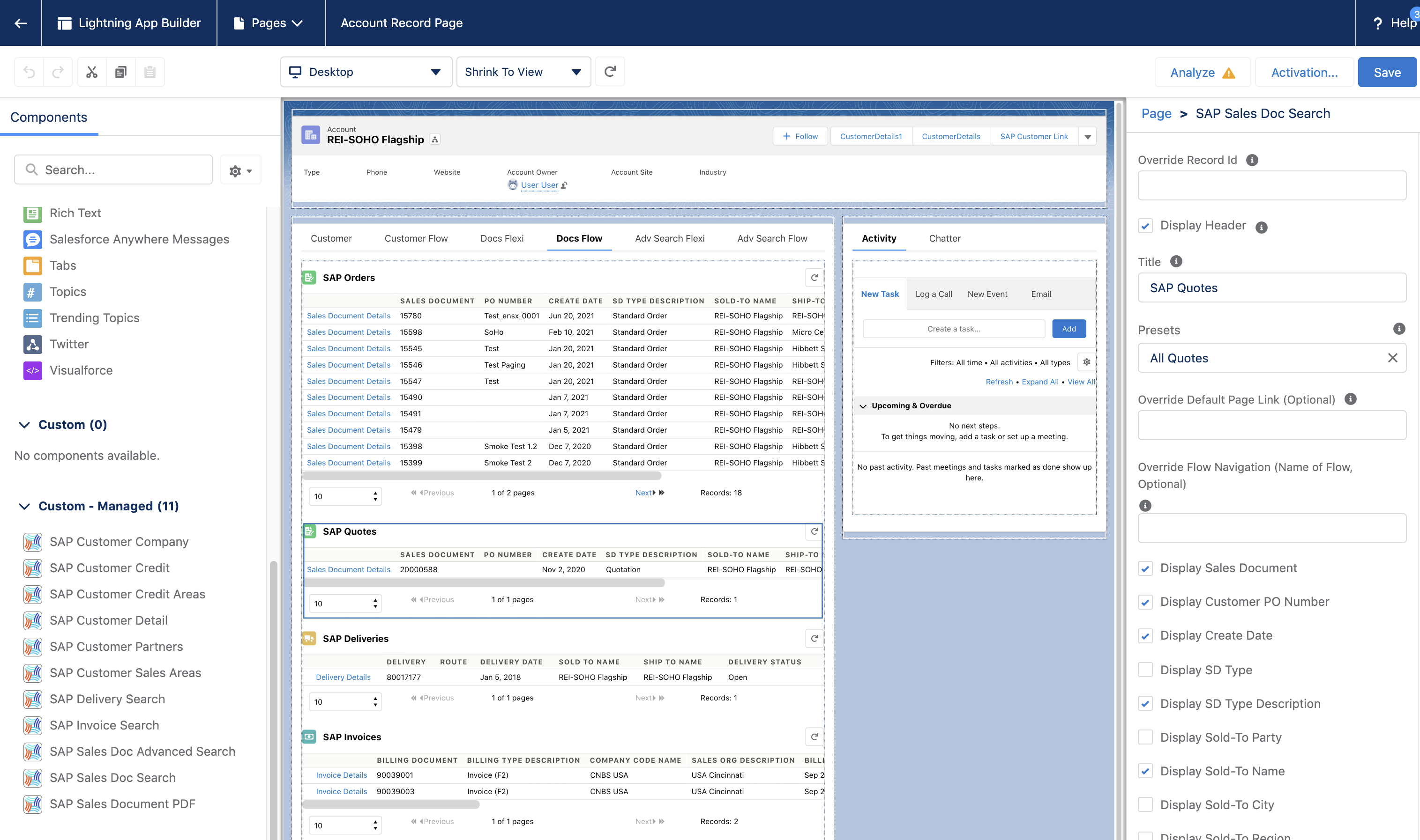 Surface Components in Salesforce App Builder